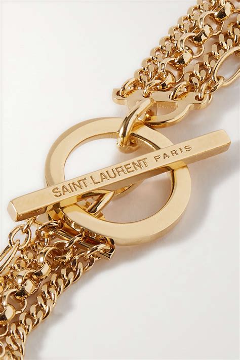 saint laurent gold bracelet.